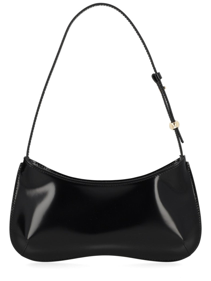 Jacquemus Bisou Curved Silhouette Calf Leather Handbag