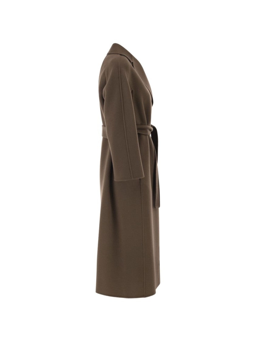 Max Mara Knee-Length Wrap Notched Lapel Coat