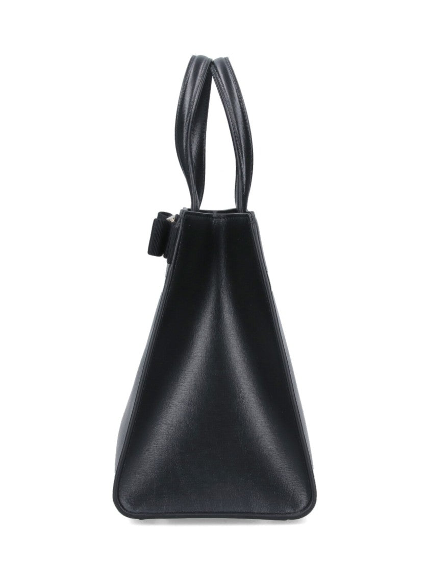 Ferragamo Vara Tote Bag With Bow – Black