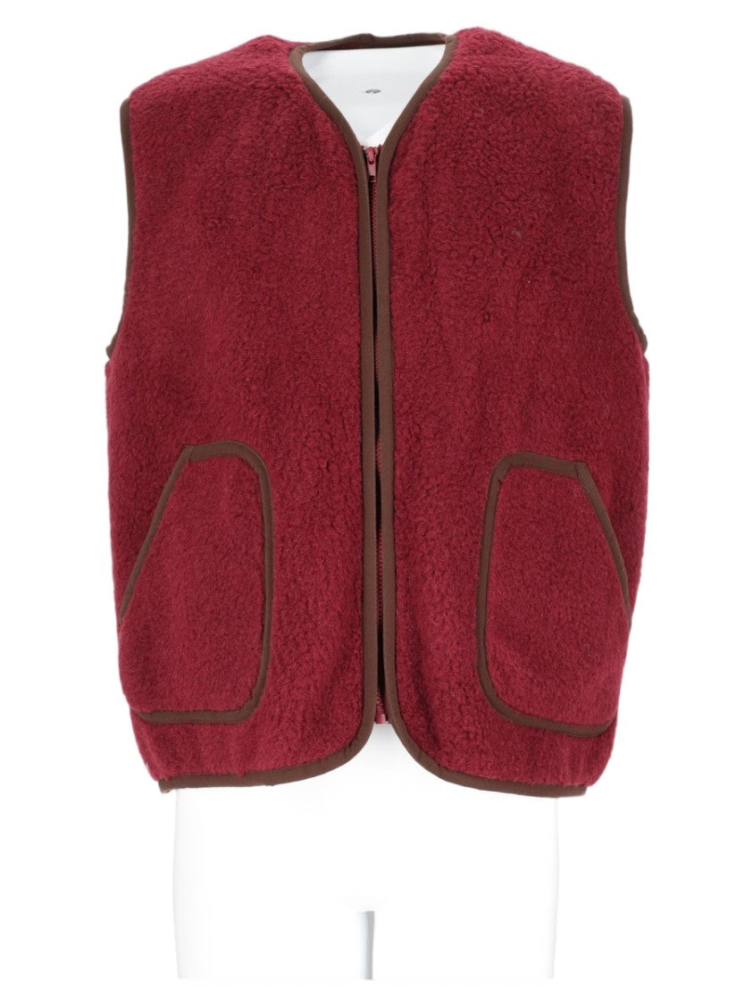 Amish Bordeaux Plush Textured Vest