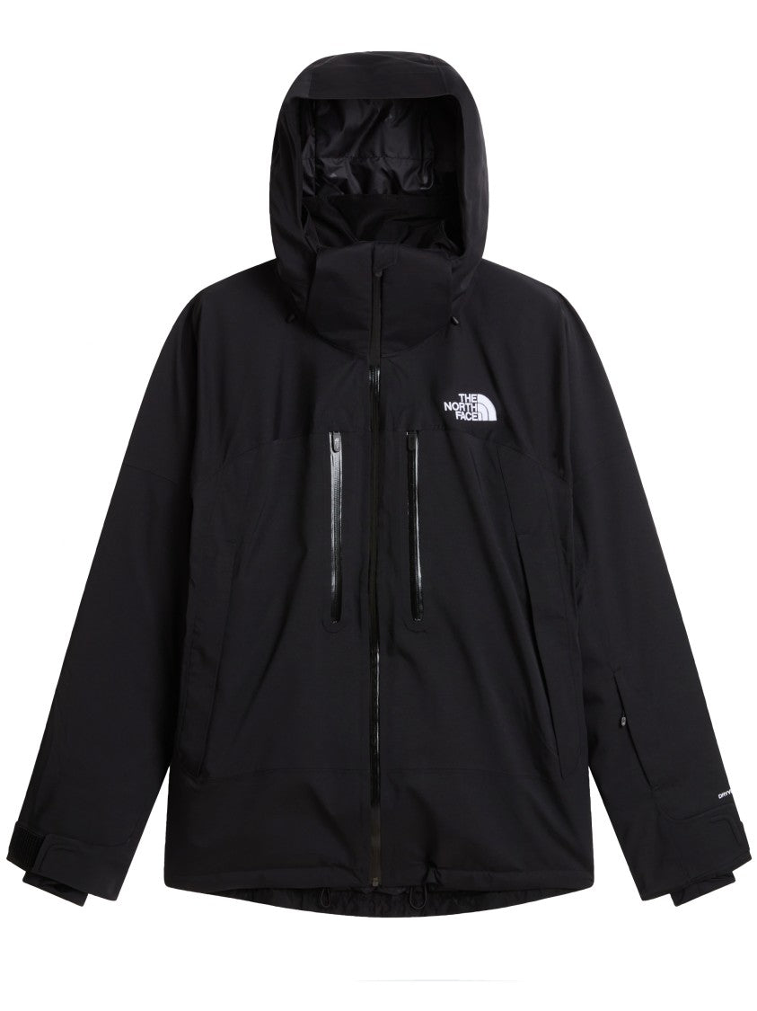 The North Face Black Hooded Jacket With Minimalist Design And Functional Pockets