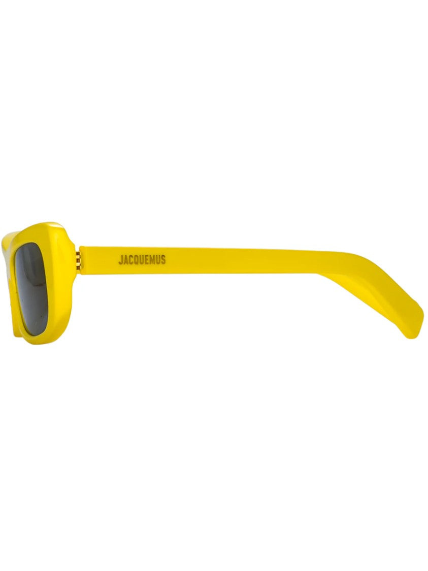 Jacquemus Angular Yellow Acetate Optical Frames With Bold Design