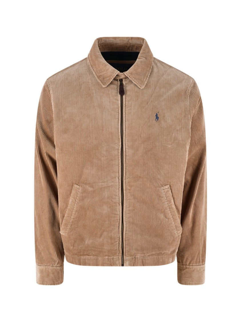 Polo Ralph Lauren Beige Wynton Corduroy Cotton Zip Jacket