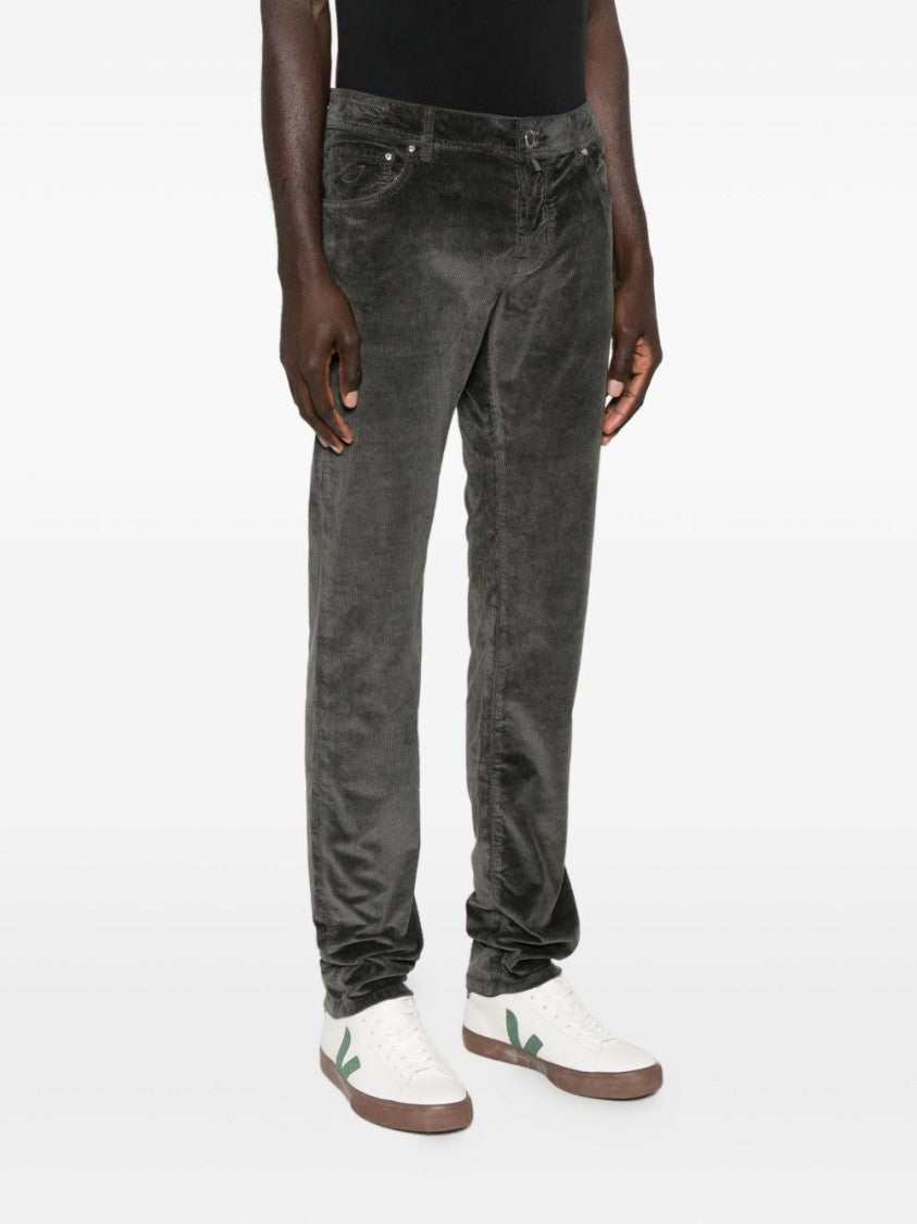 Jacob Cohen Tailored Straight Leg Trousers With Clean Lines