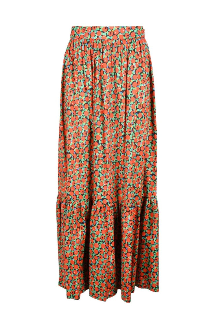 L Autre Chose Long Cotton Skirt - Red