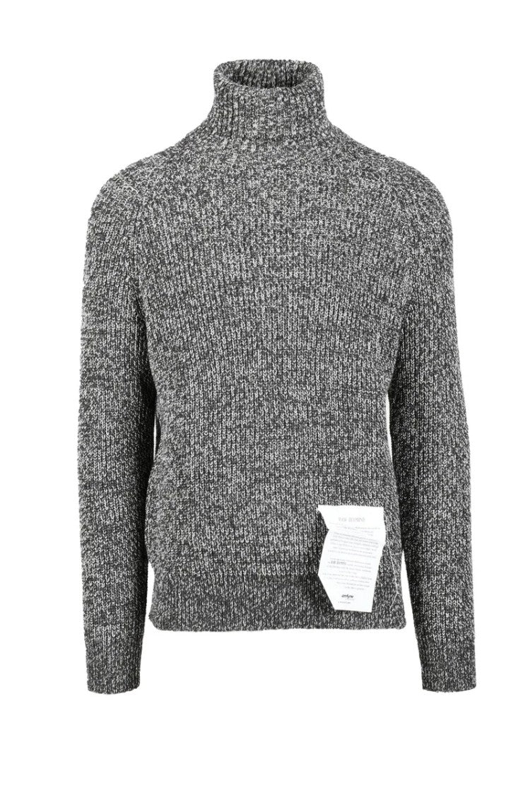 Raw Diamond By Ballantyne Cashmere Sweater High Neck - White/Brown