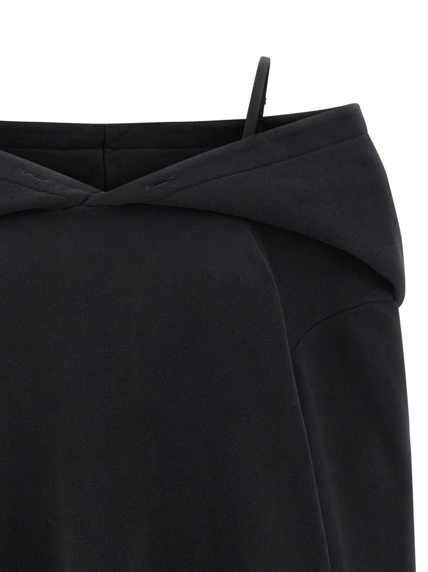 Mm6 By Maison Margiela Off-Shoulder Hooded Dress