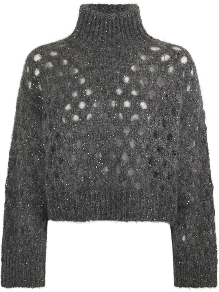Brunello Cucinelli Cropped Turtleneck Sweater