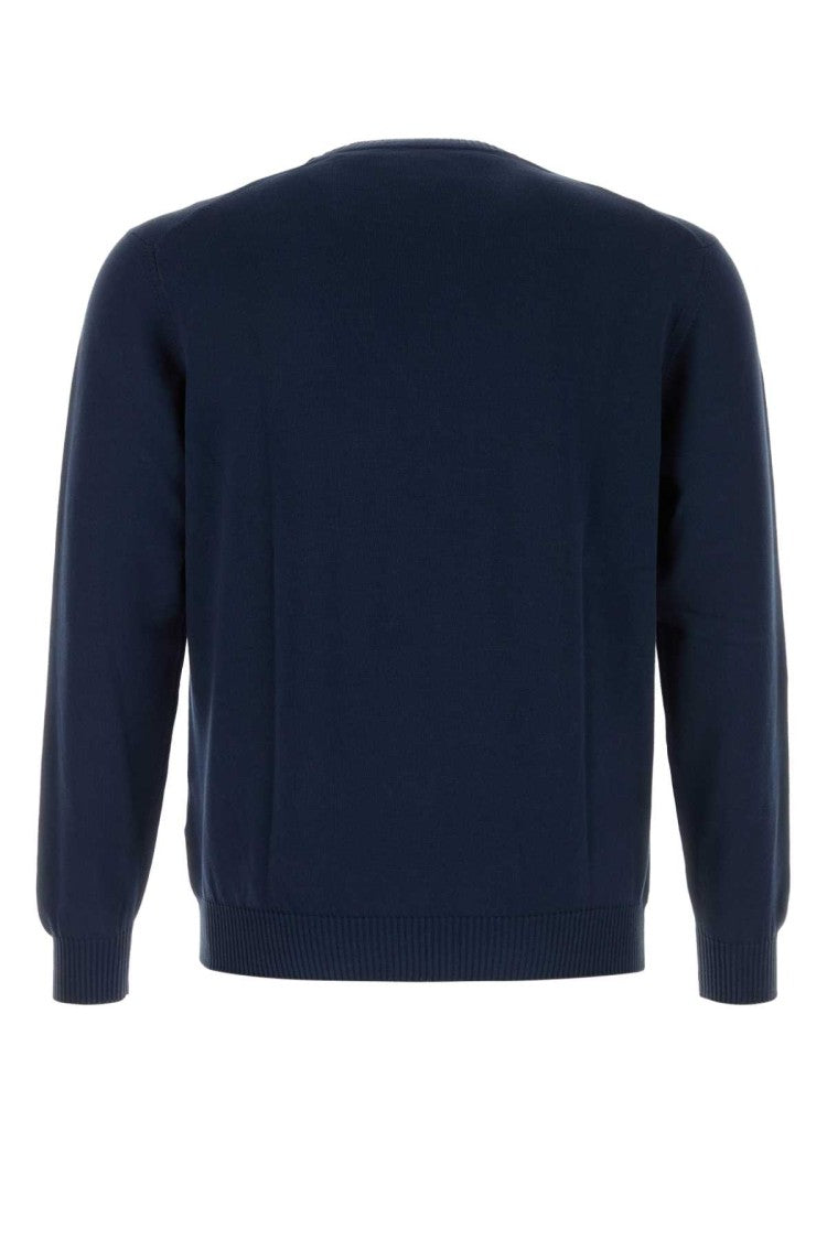 Fedeli Blue Navy Cotton Sweater