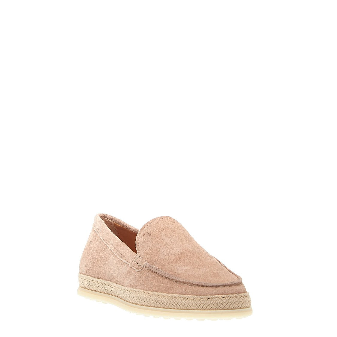 Tod's Pink Suede Slipper With Rope