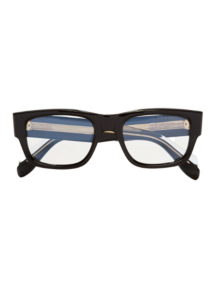 Cutler And Gross Bold Rectangular Acetate Eyeglasses With Oversized Lenses