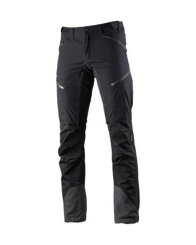 Lundhags Straight Black Trousers With Multiple Zippered Pockets