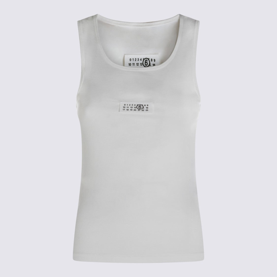 Mm6 By Maison Margiela Fitted Cotton Tank Top