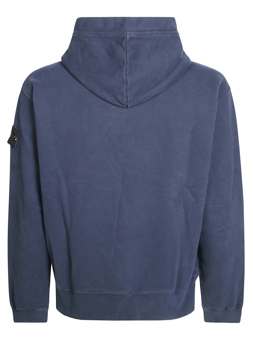 Stone Island Hoodie Sweater Relaxed-Fit Deep Blue Hoodie