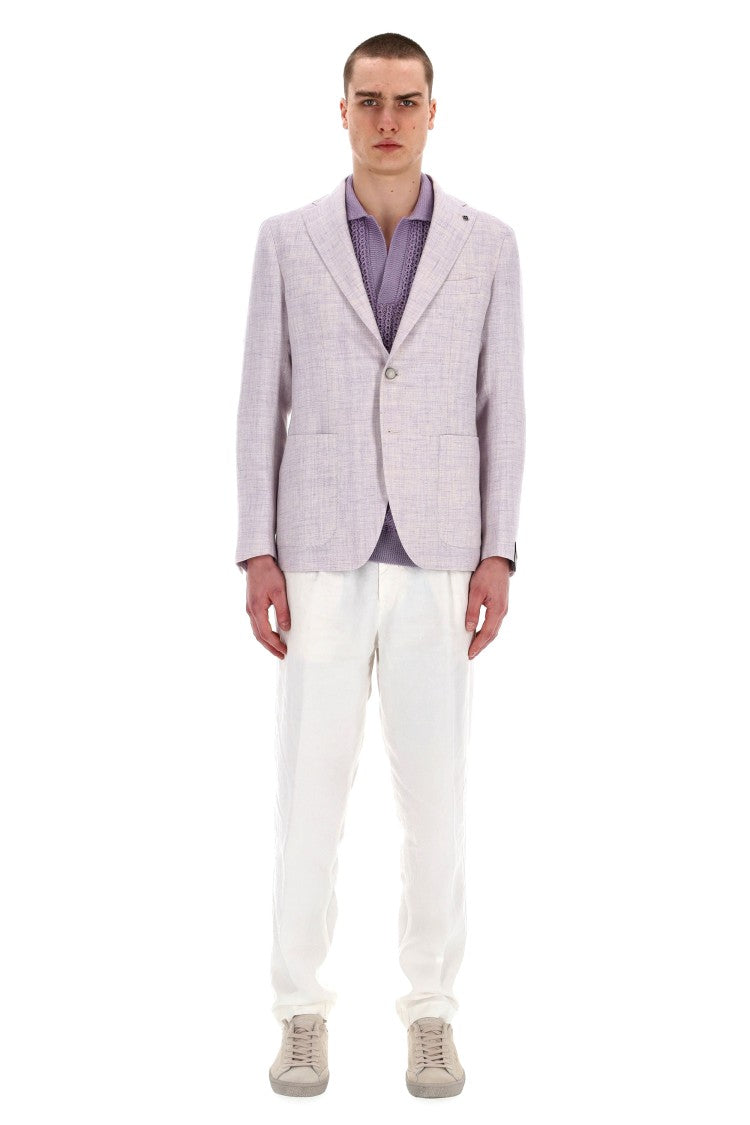 Tagliatore Montecarlo Line Linen-Wool Knitted Jacket