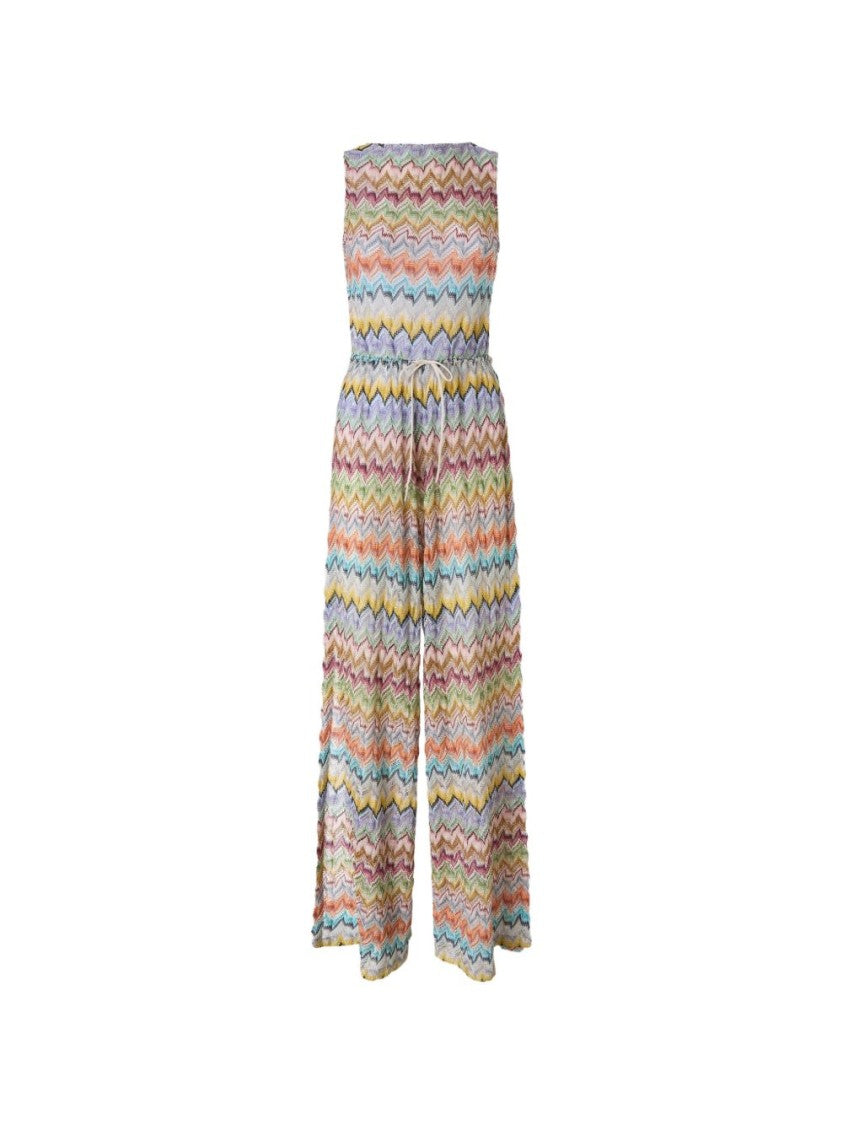 Missoni Multicolor Zigzag Pattern Sleeveless Jumpsuit