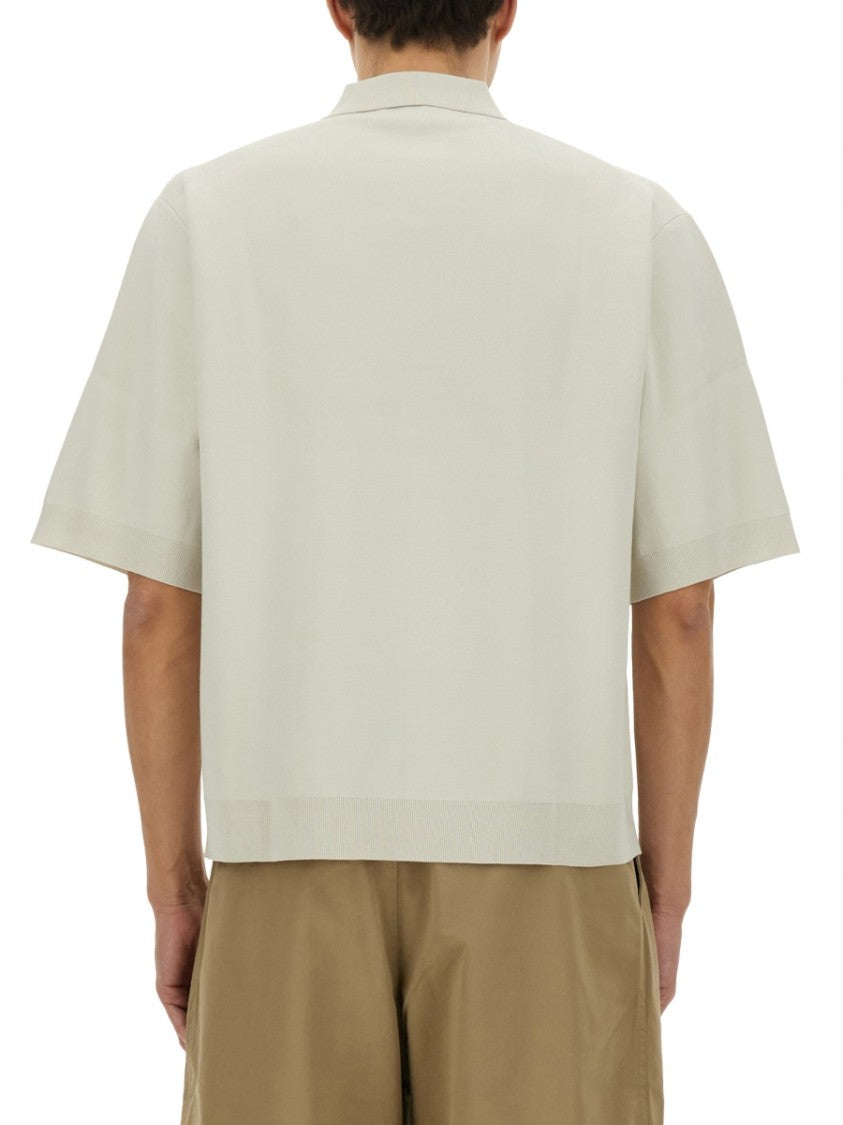 Studio Nicholson Short Sleeve Polo With Classic Collar