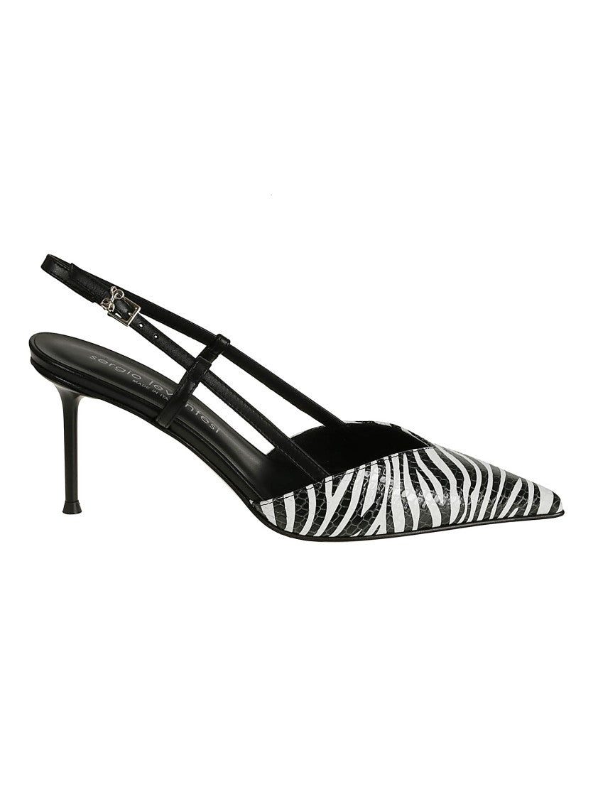 Sergio Levantesi Zebra Print Slingback Stiletto Pump