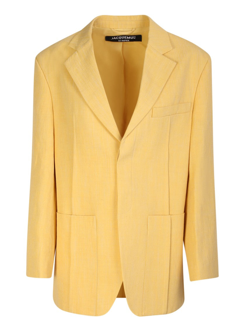 Jacquemus Yellow Single-Breasted Blazer