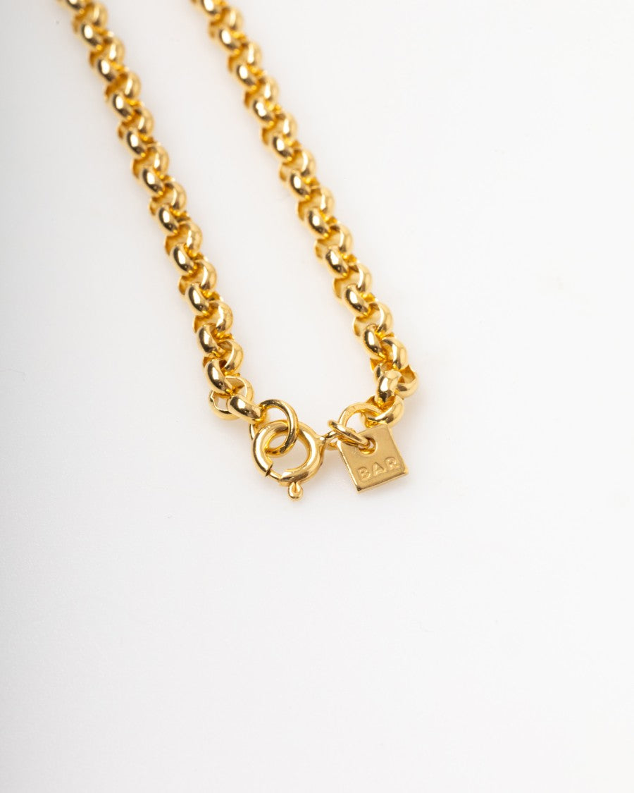 Bar Jewellery Chunky Chain Necklace – Gold-Plated Silver