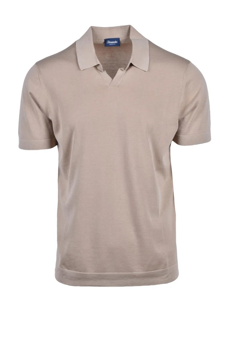 Drumohr Cotton Knit Polo Shirt - Turquoise