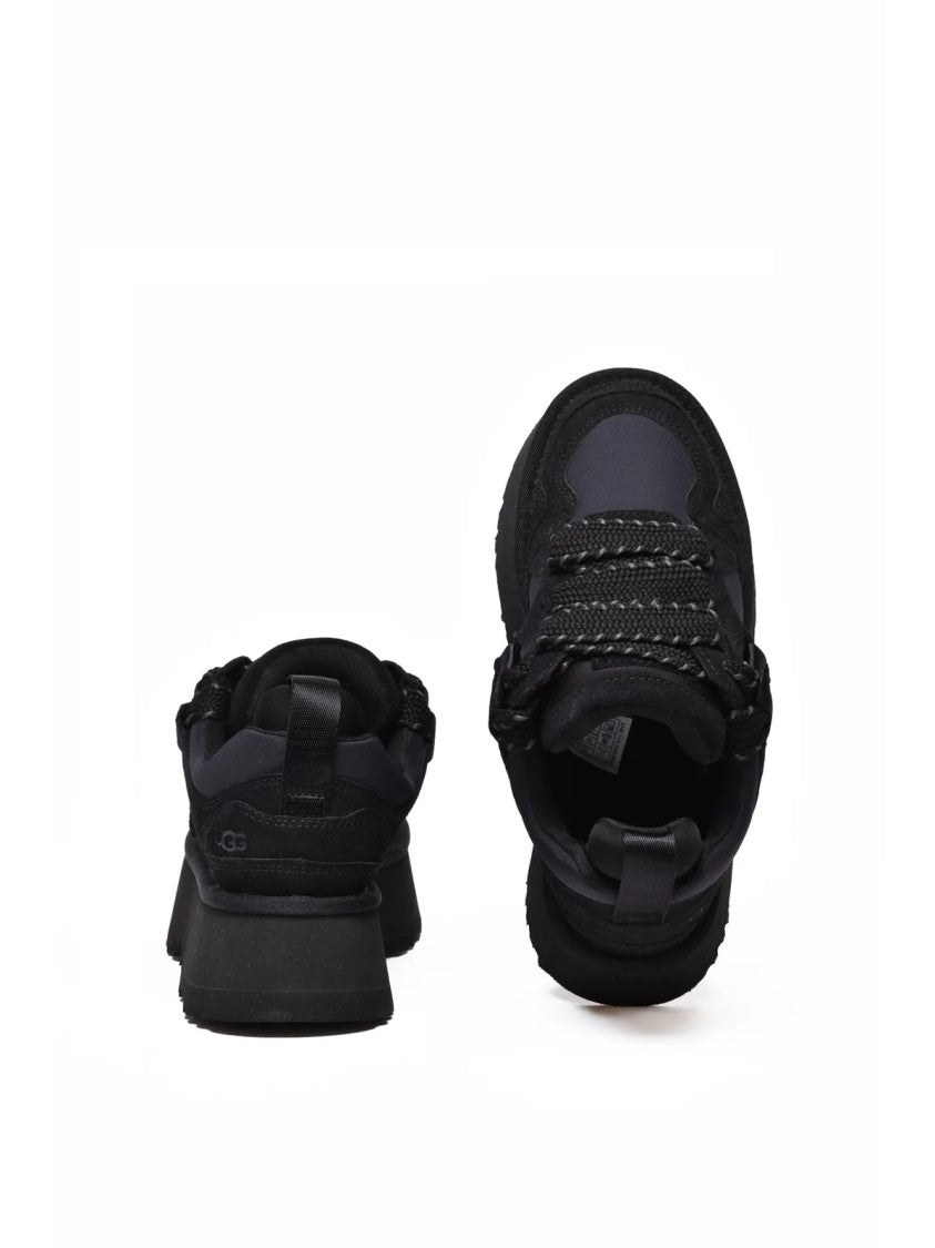 Ugg Black Leather-Blend Platform Sneakers