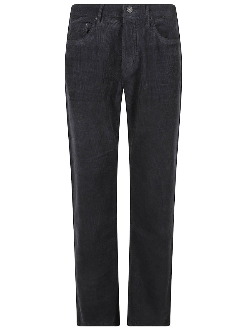Tom Ford Straight-Leg Black Corduroy Jeans With Classic Five-Pocket Design