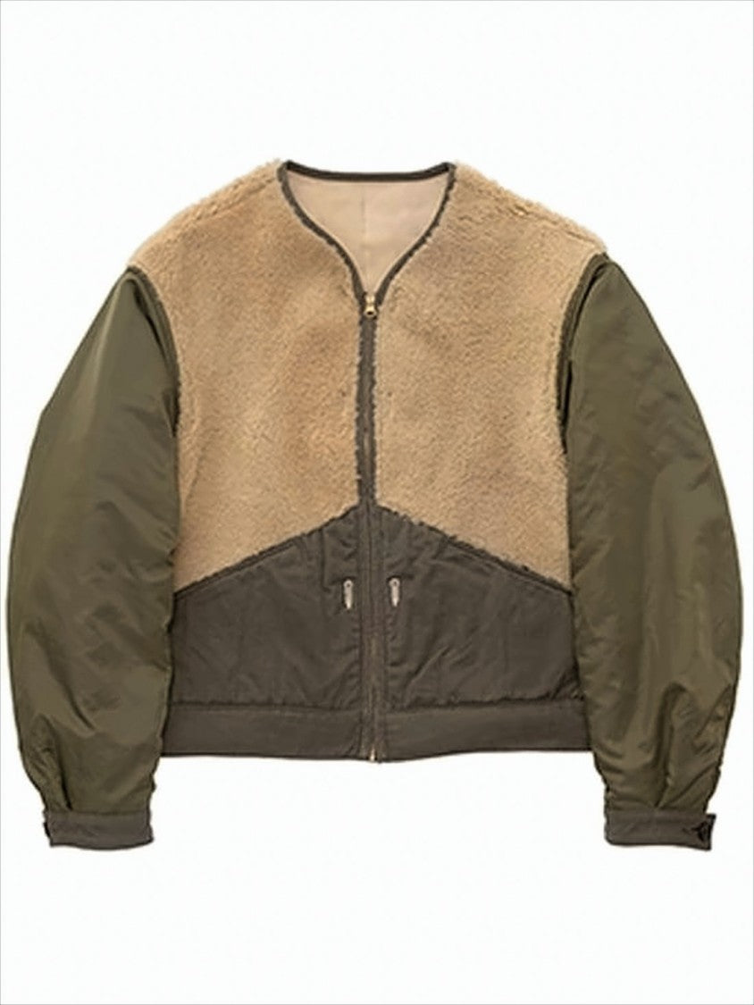 Visvim Reversible Lambskin And Nylon Bomber Jacket