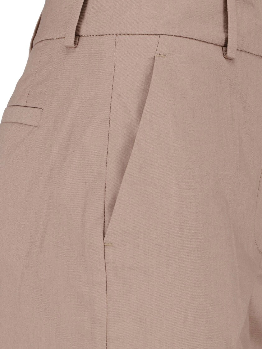 Incotex Beige Straight-Leg Tailored Cotton Trousers