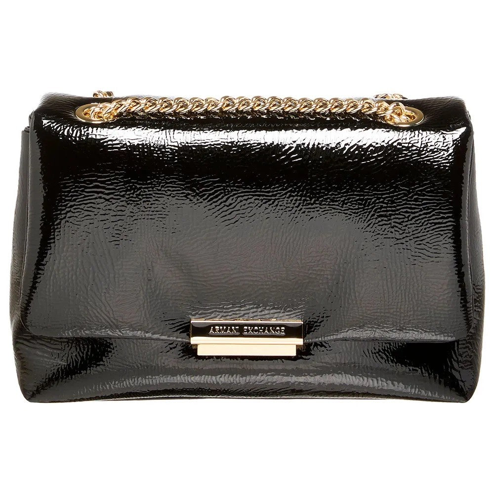 Armani Exchange Glossy Textured Shoulder Bag
