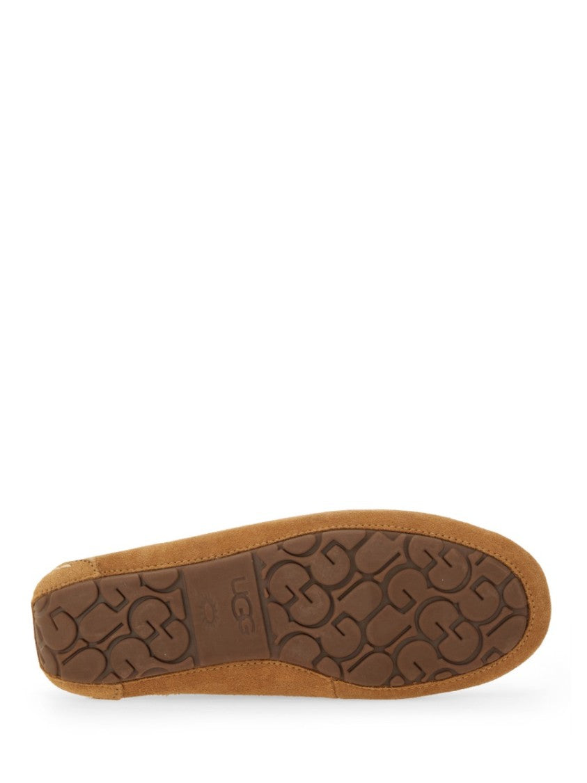Ugg Suede Leather Slippers With Plush Shearling Lining