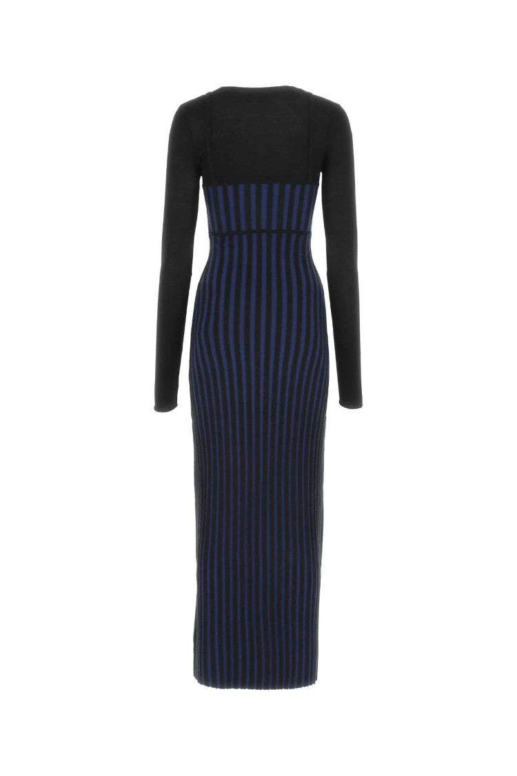 Dion Lee Two-Tone Wool Blend Long Dress