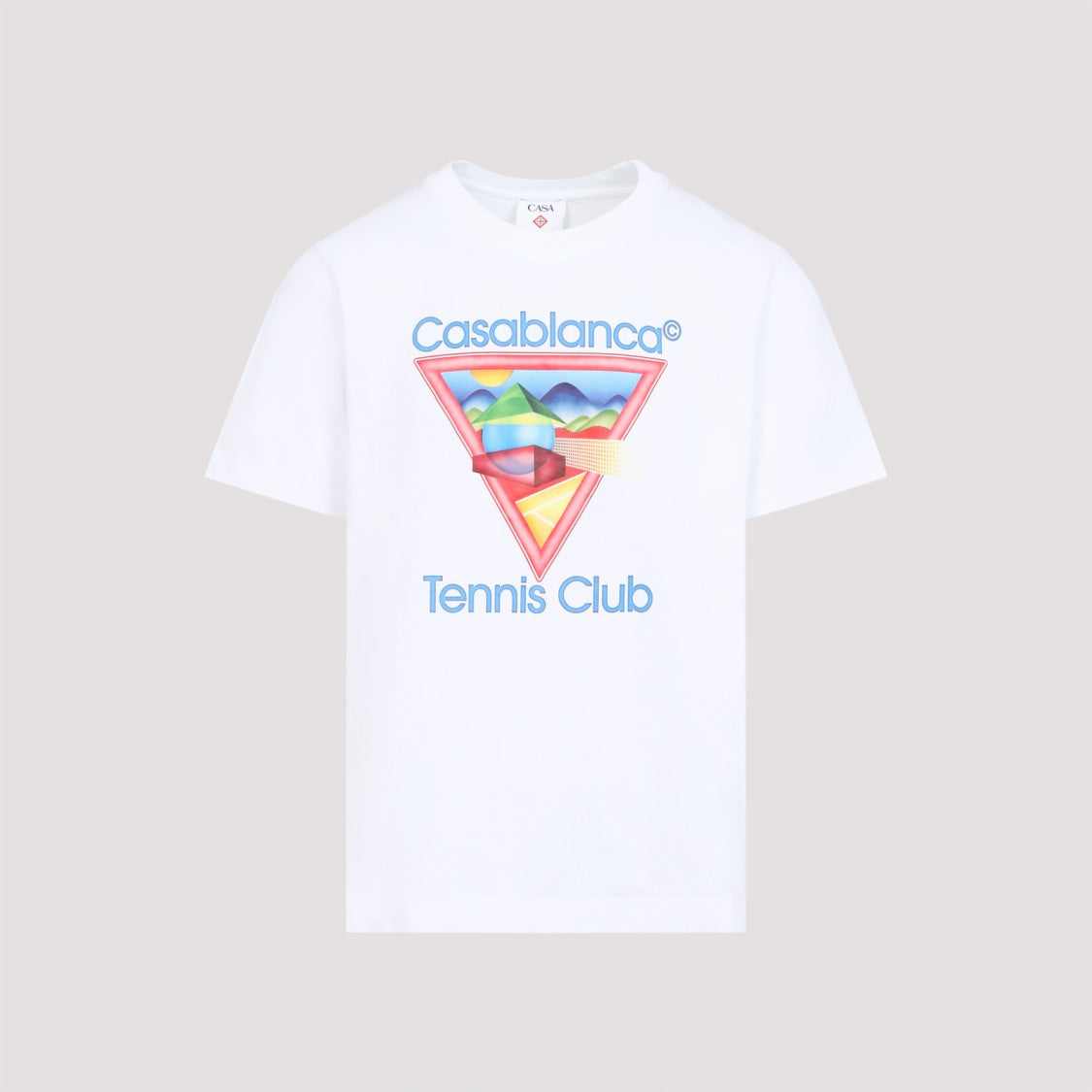 Casablanca Multicolor Graphic Triangle T-Shirt In Organic Cotton