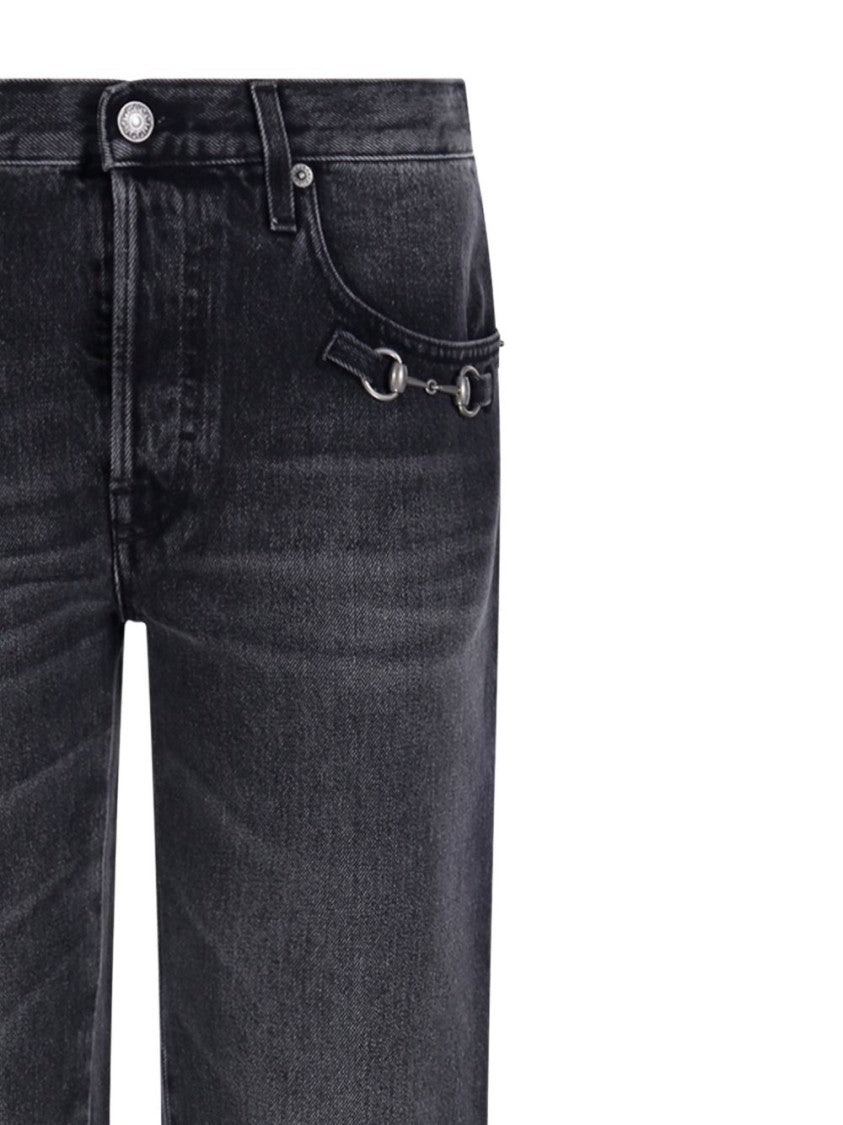 Gucci Brown Gg Supreme Canvas Web Jeans