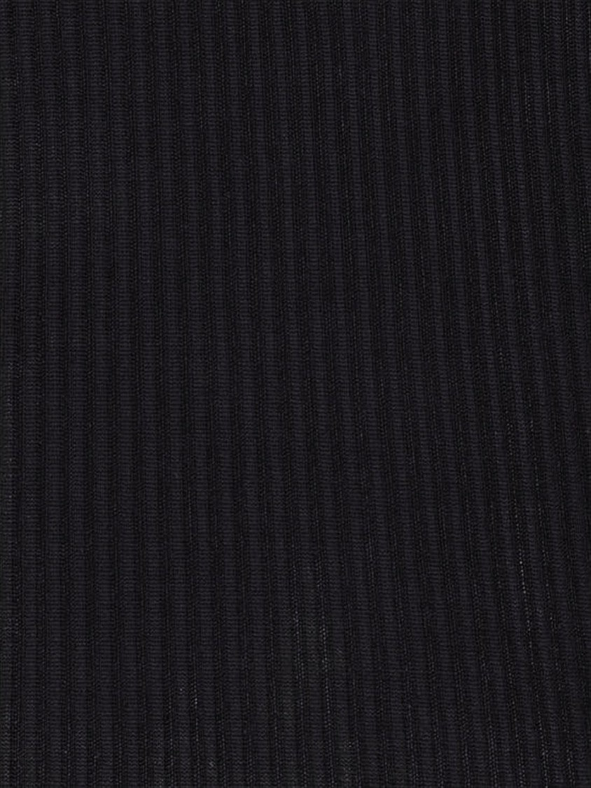 Loewe Silk Ribbed Tank Top With Tonal Embroidery