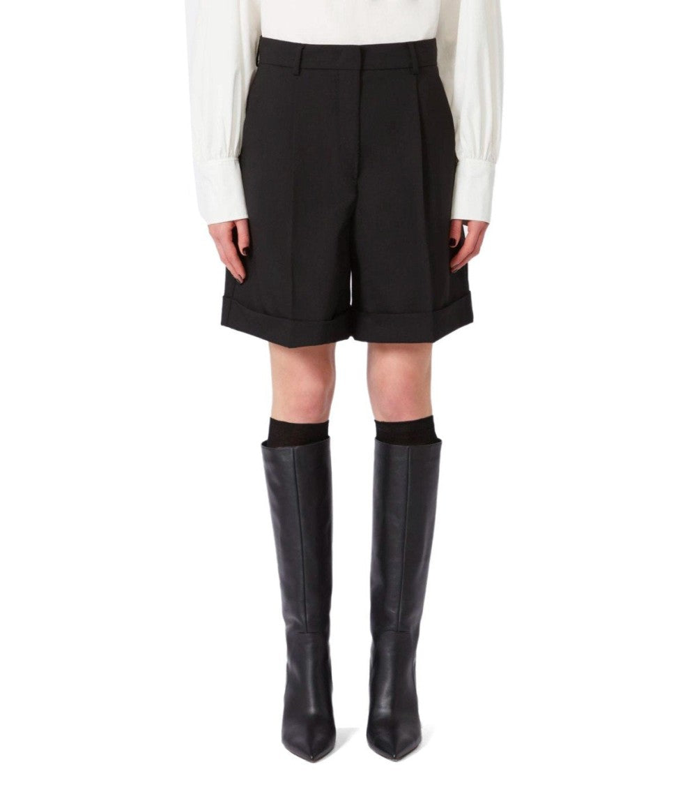 Max Mara Bussola1234 Black Bermuda Shorts