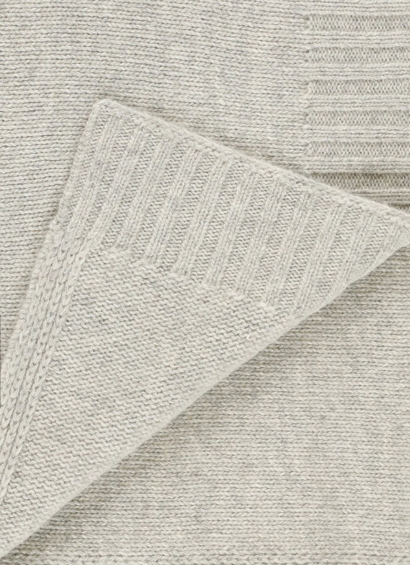 Mm6 By Maison Margiela Grey Rectangular Ribbed Edges Wool Scarf