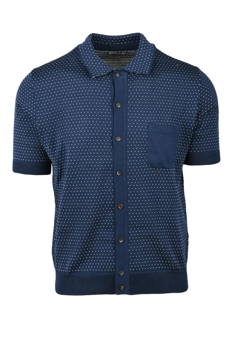 Rakki Polo Cardigan - Blue