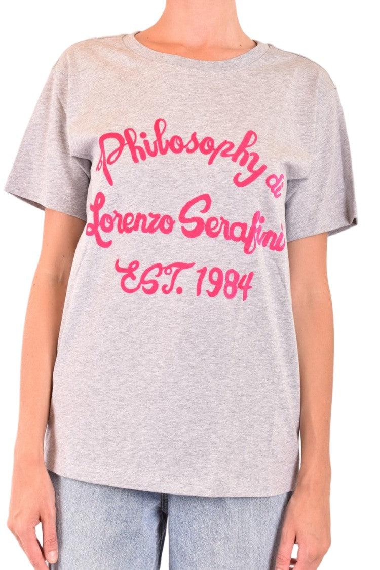 Philosophy Di Lorenzo Serafini Grey 100% Cotton Philosophy Signature T-Shirt