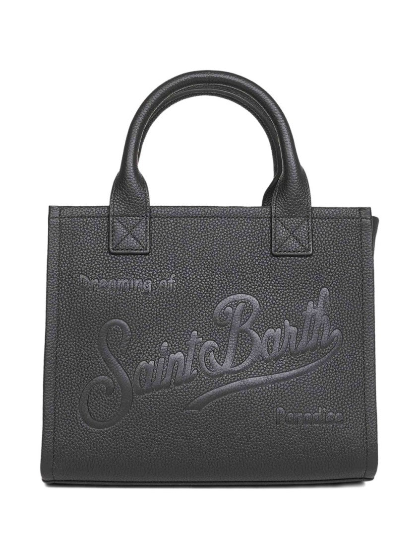 Mc2 Saint Barth Structured Handbag With Embossed Text