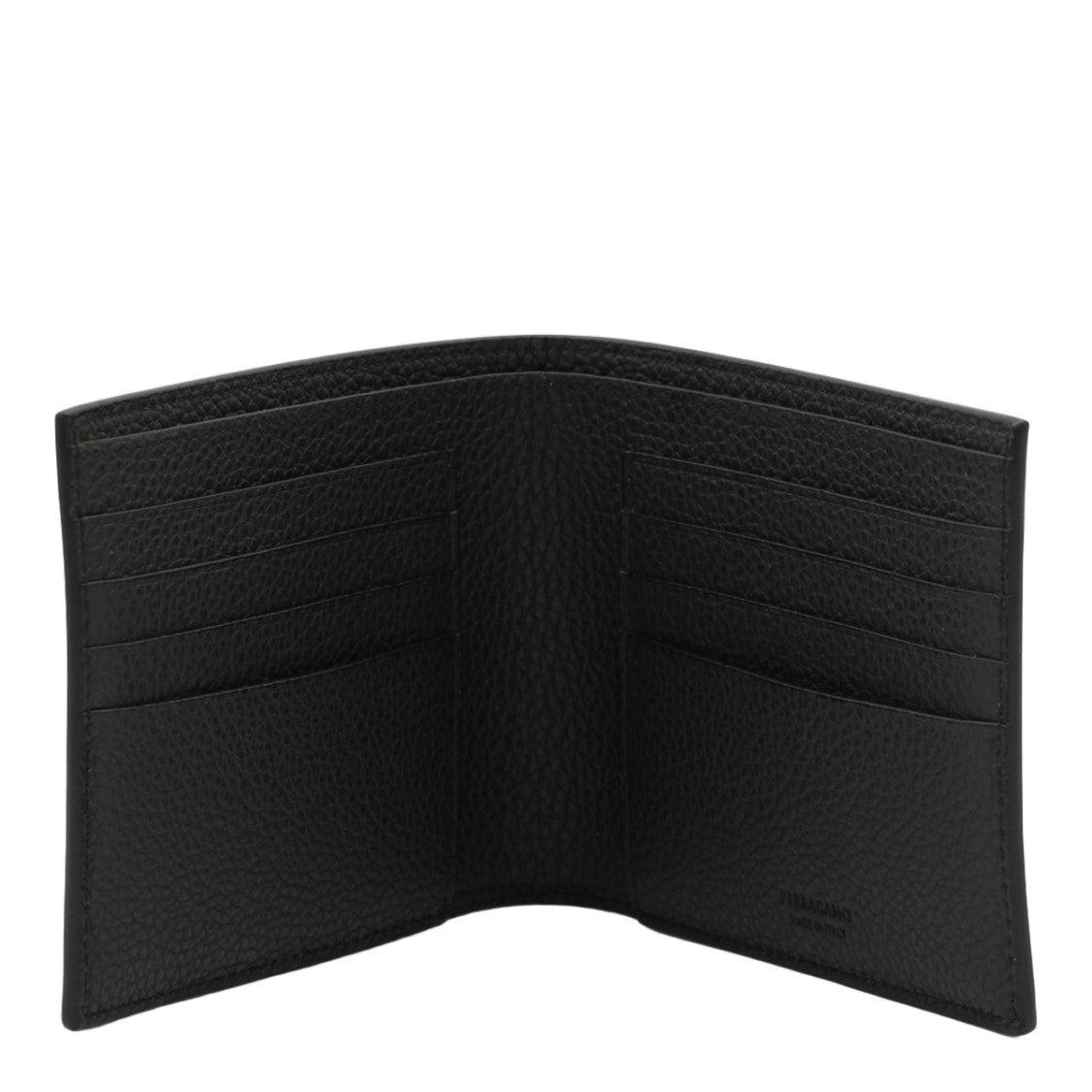 Ferragamo Textured Bifold Wallet With Geometric Pattern