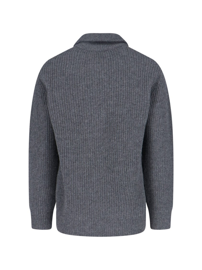 Closed Classic Grey Sweater With Round Neckline