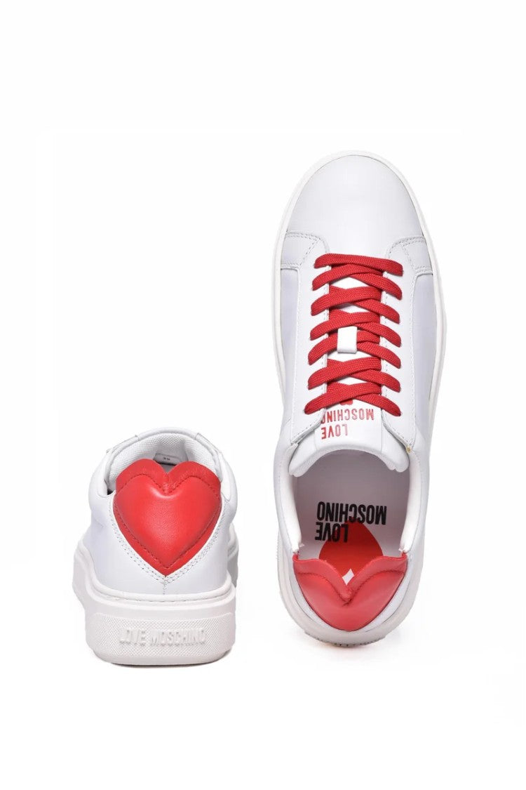 Love Moschino Heart Sneakers - White/Red
