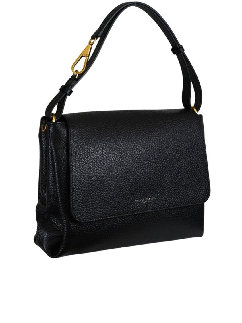 Gianni Chiarini Cecile Structured Black Textured Leather Handbag