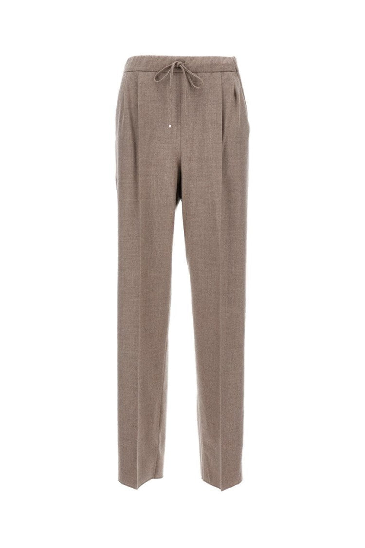 Max Mara Soft-Cut Trousers With Pleats And Drawstring Waist