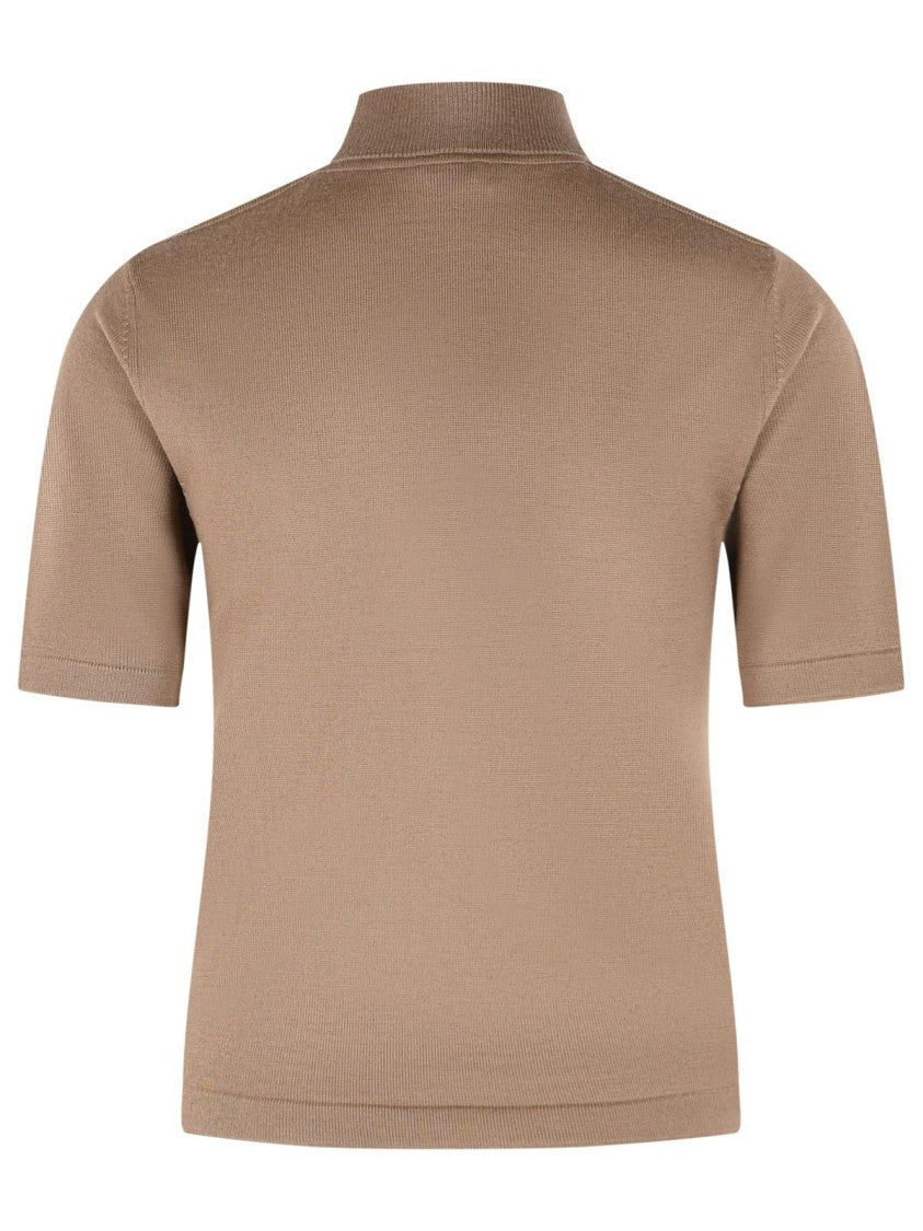 Courrèges Brown Merino Wool Turtleneck Sweater