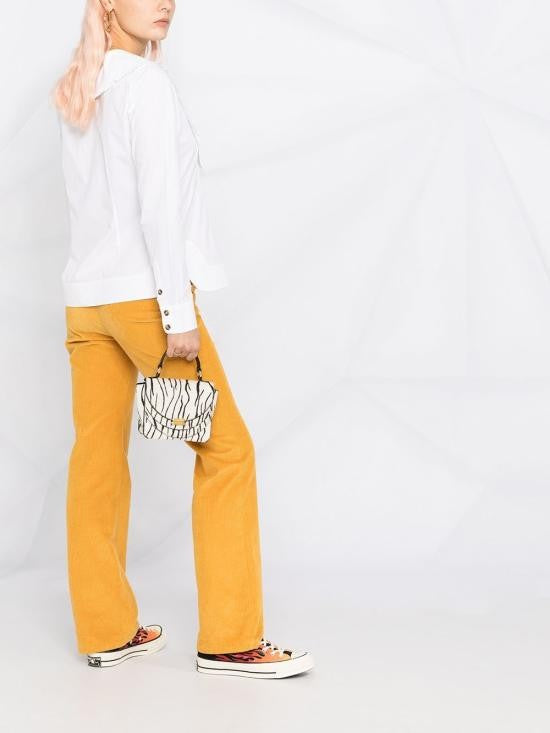 Ganni Rounded Collar White Blouse