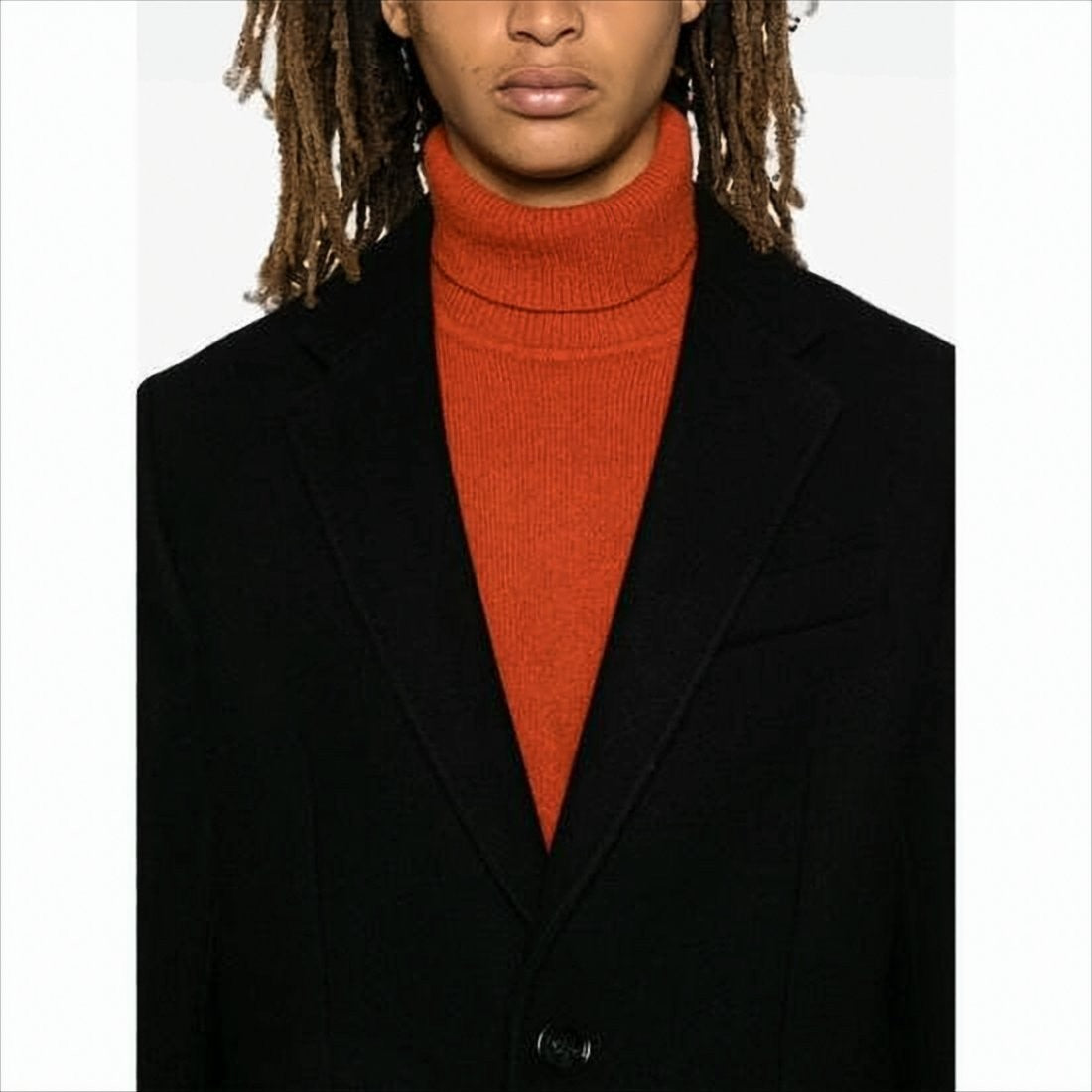 Ami Classic Tailored Wool Coat With Minimalist Design