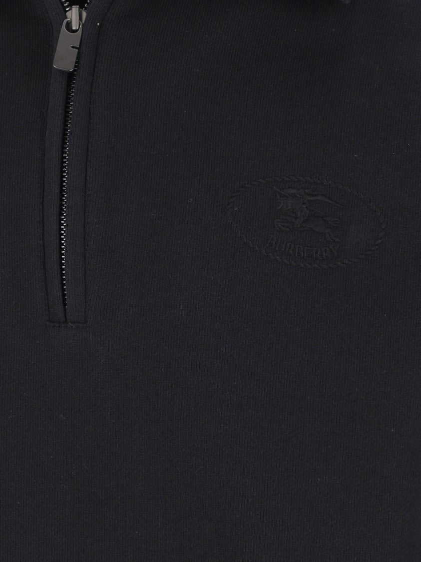 Burberry "Check" Zip Sweater – Black