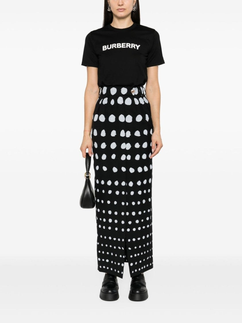 Burberry Relaxed-Fit Black T-Shirt With Contrasting Logo
